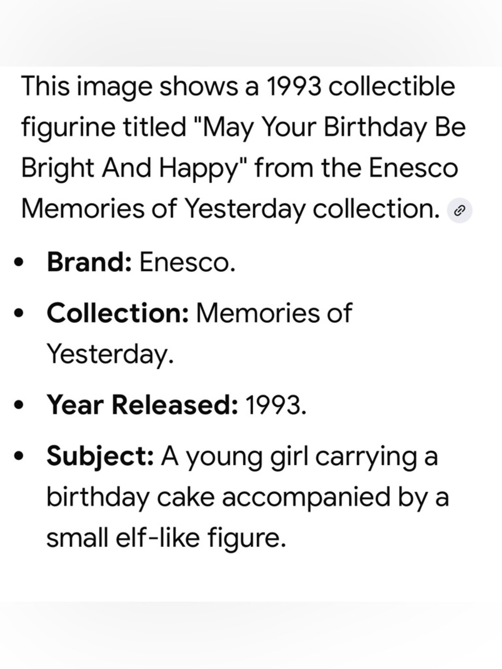 ENESCO➕93’ Memories Of Yesterday “May Your Birthday Be Merry & Bright” - Picture 6 of 6
